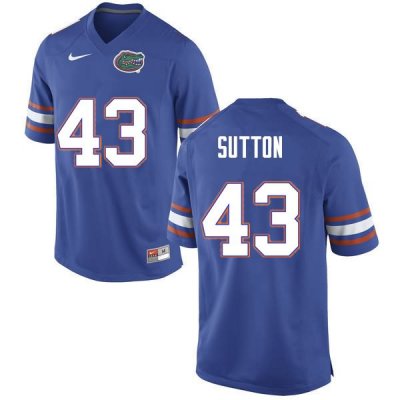 Men's Florida Gators #43 Nicolas Sutton NCAA Nike Blue Authentic Stitched College Football Jersey UKZ3162SU